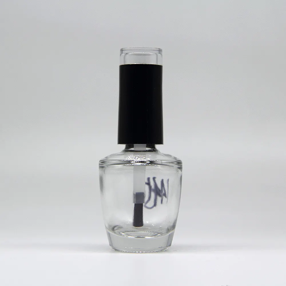 15ml空のガラスマニキュアシルバーボトルDIYネイルアートメイクアップ用キャップとソフトブラシ付き化粧品瓶コンテナ