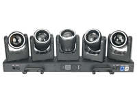 Barra de Luz LED RGB 4 en 1 de 5*80W con Cabezal Móvil, Anillo de Colores, IP33, 95 CRI, Control DMX512/Activación por Sonido para Escenarios de Clubes