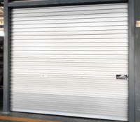 Porte à enroulement en acier pour entrepôt, prix usine Chine, durable, extérieure, manuelle, moderne, usage commercial, garantie 3 ans