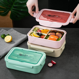 Lonchera Portátil de Doble Capa sin BPA Syh661 al por Mayor, Lonchera Bento para Oficina y Escuela con Cuchara y Tenedor, Contenedor de Almacenamiento para Niños - Product Image 1