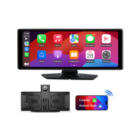Écran multimédia universel pour voiture de 10,25 pouces avec CarPlay sans fil, Android Auto, système Android, navigation GPS, écran partagé, caméra embarquée