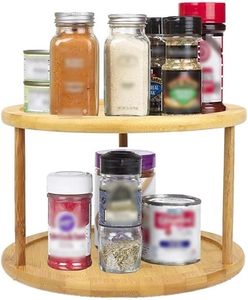 Étagère à épices rotative en bambou, étagère fonctionnelle pour la cuisine - Product Image 6