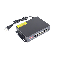 Switch PoE LingShi para Puente AP Inalámbrico con 4 Puertos POE + 2 Puertos de Enlace Ascendente, Capacidad de Switch de 100 Mbps y 1.5 Gbps, QoS, Apilable, Montaje en Rack