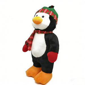 Pingüino de peluche navideño personalizado, peluche de pingüino, peluche de pingüino de invierno, peluche de pingüino festivo - Product Image 1