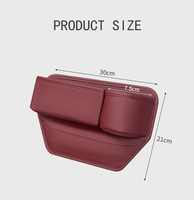 Organisateur de siège de voiture en PU, console multifonctionnelle, remplisseur de crevasses, boîte de rangement latérale avec porte-gobelet, poche de rangement intérieure pour voiture