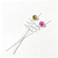 Pailles jetables effet boule disco, en plastique miroir doré et rose, accessoires de bar modernes pour cocktails, mariages, fêtes de Noël et autres événements.