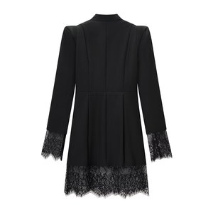 <span class=keywords><strong>Abito</strong></span> <span class=keywords><strong>mini</strong></span> da donna 2026 nuovo, casual, alla moda, con pizzo e cuciture traforate, stile retrò, elegante, a <span class=keywords><strong>maniche</strong></span> <span class=keywords><strong>lunghe</strong></span>. - Product Image 2