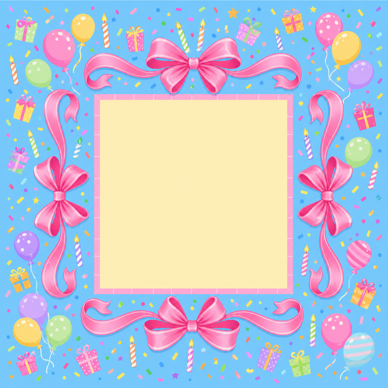 Sky-blue Pink Bow