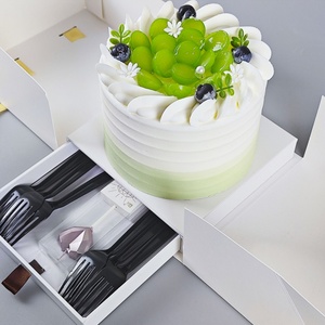 Caja de Regalo para Pastel de Cartón Blanco Impreso de 8 Pulgadas de Alto con Ventana, Sunshine Wholesale - Product Image 4