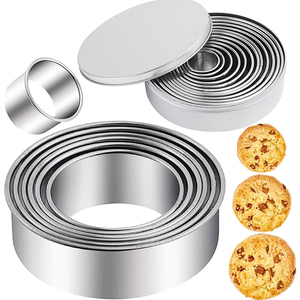 Meilleure vente Moule à pâtisserie 11 pièces ensemble 304 anneaux de mousse ronds en acier inoxydable pour moules à gâteaux et beignets - Product Image 5