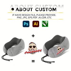Custom Logo Promotional Ergonomic <b>Memory</b> Foam U-Shaped Pillow for Travel Neck Pain Relief with Silk Screen Printing - Product Image 3