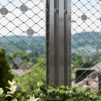 Maille de câble en acier inoxydable à oxyde noir SS316, maille de câble esthétique à haute résistance pour écran de sécurité