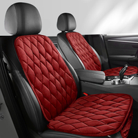 Großhandel Neues Großes Diamantmuster Plüsch-Polyester Winter Autositzkissen 7-teiliges Komplettset Universelle Passform Autositzbezüge