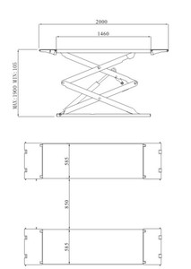 ULJS-3219 Pont élévateur ciseaux ultra-plat 3200 kg pour atelier <span class=keywords><strong>automobile</strong></span> et <span class=keywords><strong>garage</strong></span>, équipement de <span class=keywords><strong>réparation</strong></span> de véhicules 1900 mm - Product Image 2