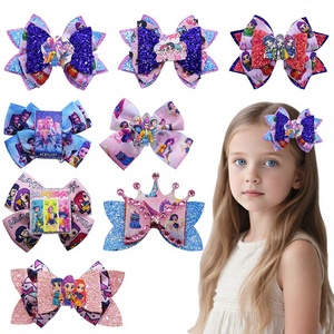 Fermagli per capelli unisex con stampe di personaggi dei cartoni animati di cacciatori di streghe, <span class=keywords><strong>accessori</strong></span> per capelli con stampe di gruppi femminili Kpop, i più venduti (Foto reali) - Product Image 1