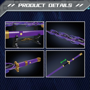 MOULD KING 10260 Créatif <span class=keywords><strong>Zoro</strong></span>'s Katanas 3 Briques à assembler Cadeaux pour enfants Ensemble d'éclairage Blocs <span class=keywords><strong>de</strong></span> construction - Product Image 4