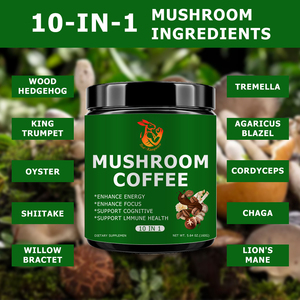 Café de Hongos de Marca Privada con Hongo Seta Reina, Café Instantáneo en Polvo para Mejorar la Claridad Mental - Product Image 6