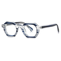 Kacamata Optik Bulat TR+CP TYSD-LS050 Sampel Gratis untuk Semua Bentuk Wajah Pria, Kacamata dengan Gagang Pegas