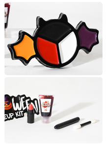 Peinture corporelle pour le visage à effet spécial 5 couleurs avec faux sang, rouge à lèvres rouge et pinceaux pour fournitures de fête Cosplay - Product Image 6
