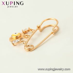 BROS-35 Xuping Mata Keberuntungan Pria dan Wanita, Perhiasan Bros Universal Turki Kuning - Product Image 3