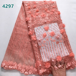 3D Hoa Pháp Tulle <span class=keywords><strong>Net</strong></span> ren vải <span class=keywords><strong>2025</strong></span> mới nhất Phi lưới ren cho phụ nữ Wedding party Dresses may 4297 - Product Image 4