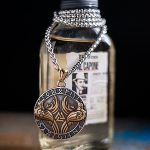 Collar con Colgante de Runa Vikinga Valknut, Acero Inoxidable, Amuleto Nórdico, Símbolo del Cuervo de Odín, Talismán, Joyería Nórdica para Hombres y Mujeres - Product Image 3