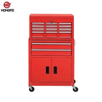 Coffre à outils HONGFEI à 6 tiroirs, robuste, en métal, verrouillable, usine certifiée BSCI, pour garage, atelier, chariot à outils, fabricant OEM ODM