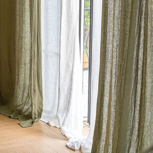 Rideaux de fenêtre en lin 100% de haute qualité, style moderne, occultants et translucides, pour la décoration de la maison, de l'hôtel ou de l'hôpital - Product Image 6