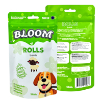Sachet Doypack personnalisé imprimé avec trou de suspension, sac en plastique refermable pour friandises pour chiens