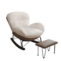 Vente directe d'usine, canapé à bascule moderne de luxe de style nordique, fauteuil à bascule pour lecture en intérieur, structure en acier, pour la maison