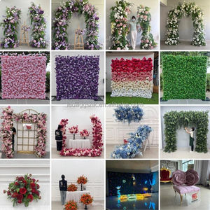 Arco Floral Circular LEDA con Rosas Blancas para Entrada, Soporte para Arreglos Florales, Fondo para Bodas, Arco Floral para Bodas - Product Image 5