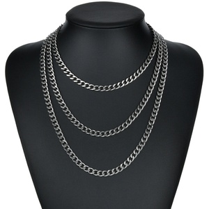 Chaîne cubaine Hip Hop tendance pour homme, collier en acier inoxydable doré style Miami pour anniversaire - Product Image 6