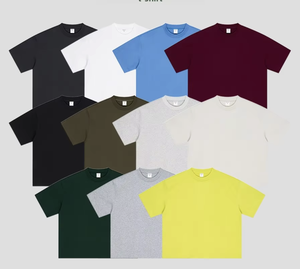 เสื้อยืดคอกลมแขนสั้นทรงหลวมสไตล์ลำลองผ้าฝ้ายแท้เนื้อหนัก 400 กรัม สีพื้น รุ่นใหม่ประจำฤดูใบไม้ผลิ/ฤดูร้อน ปี 2026 สำหรับผู้ชาย - Product Image 2