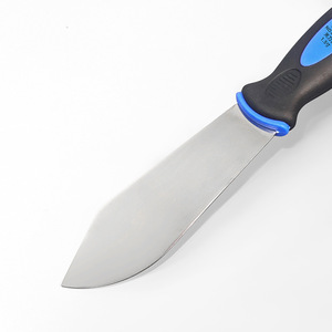 Espátula Peng Gong 0122-6 Tipo Guan Dao, Hoja Recta de Acero Inoxidable, Mango de Plástico Azul y Negro, Herramienta para Limpiar Grietas - Product Image 1