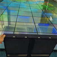 Piste de danse blanche à haute brillance pour les fêtes de mariage DHL rapide expédié en verre transparent 48H avec source de lumière LED
