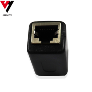 <span class=keywords><strong>RJ45</strong></span> réseau <span class=keywords><strong>double</strong></span> passage Mini <span class=keywords><strong>connecteur</strong></span> réseau noir Portable femelle à femelle Ethernet LAN connexion adaptateur Extender - Product Image 3