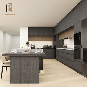Nouvelle maison modulaire contreplaqué bois laqué personnalisé moderne armoires de cuisine complètes États-Unis - Product Image 2