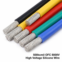 Câble en caoutchouc silicone 500kcmil 8000V 250mm² haute tension 8KV, câble d'alimentation 8KV OFC étamé extra flexible pour chargeur BESS