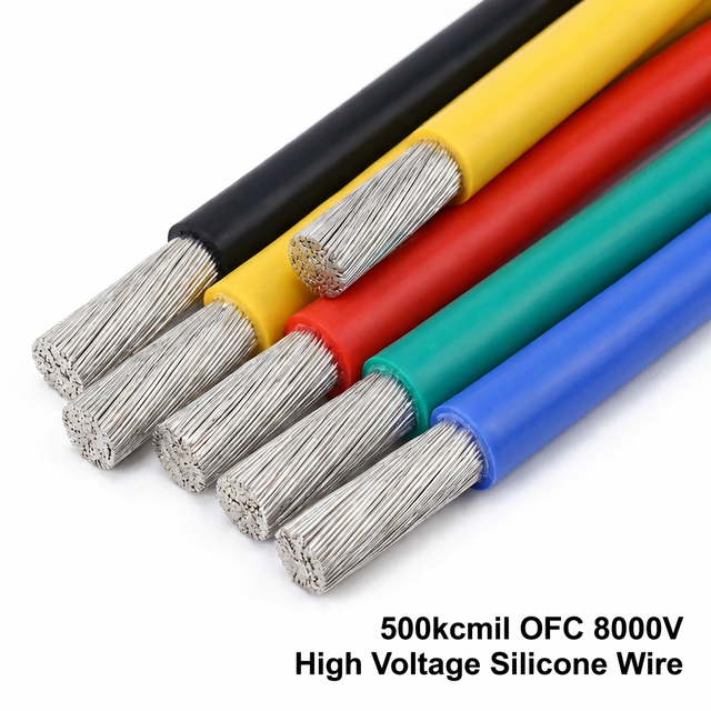 500kcmil 8000V Silicone Rubber Wire 250mm² High Voltage 8KV Power Cable 8KV Tinned OFC Extra Flexible for BESS Supercharger