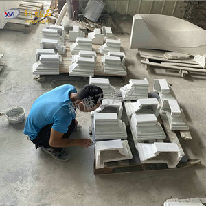 Nuevas molduras de piedra mágica GRC, componentes de cemento blanco para decoración arquitectónica exterior XMS - Product Image 5