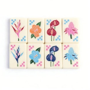 Jeu de <span class=keywords><strong>Ludo</strong></span> d'été de luxe 2026 Design Bleu Ms Lan à motif quadrillé en acrylique pour 4 joueurs, tuiles de Mahjong 160 pièces - Product Image 6