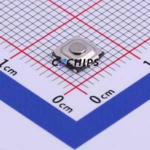 TMG-533-V-T/R Tactile Switch SMD-4P,5.2x5.2mm Switch Single Pole Single Throw Round Button Vertical Mount 5.2mm - Product Image 1