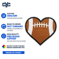 Nouveau design – Patch brodé thermocollant en forme de cœur pour vêtements (Basketball, Rugby, Football)