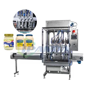 Machine de remplissage et de scellage de crème de flacon automatique de haute précision Beurre d'arachide Miel PP Bouteille en plastique Poiston