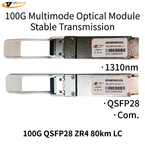 Módulo Óptico YTOPTO 100GBASE ZR4 SM 1310nm 80Km LC, Compatible con FTTH, Mikrotik/<span class=keywords><strong>Aruba</strong></span>/AI, Centros de Datos 5G, Garantía de 3 Años - Product Image 2