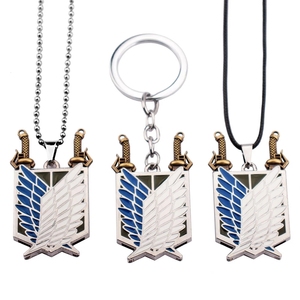 Collar <span class=keywords><strong>de</strong></span> ataque a los Titanes Anime Eren Key <span class=keywords><strong>Shingeki</strong></span> <span class=keywords><strong>No</strong></span> <span class=keywords><strong>Kyojin</strong></span> Colgante <span class=keywords><strong>Alas</strong></span> <span class=keywords><strong>de</strong></span> la espada <span class=keywords><strong>de</strong></span> la libertad en ambos lados Fans al por mayor - Product Image 1