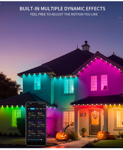Ngoài trời không thấm nước trang trí vĩnh viễn theo dõi pixel <span class=keywords><strong>LED</strong></span> điểm ánh sáng cho mái hiên kỳ nghỉ giáng sinh đèn Đá Quý - Product Image 3