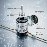 Encodeur Absolu Magnétique ES15S03R010BSAD2 1024PPR Haute Précision TMR RS485 Faible Erreur pour Servomoteur Robuste