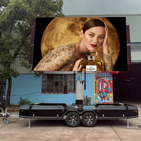 Écran LED mobile extérieur sur remorque, publicité, écran LED géant pliable, panneau d'affichage sur remorque