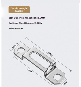 Conector de Muebles de Acero Inoxidable Dos en Uno para Oficina, de Venta Directa de Fábrica, Montaje Rápido, Oculto, para <span class=keywords><strong>Carpintero</strong></span> - Product Image 2